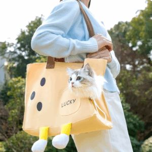 Canvas Pet Shoulder Bag Portable Travel Cats and Dogs Bag Breathable Outdoor Carrier Bag for Small Pet Kitten and Puppy Supplies